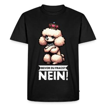 Before you ask Poodle Poodle owner Poodle dog - Men's Premium Organic T-Shirt - black - Front - Nico (187cm)
