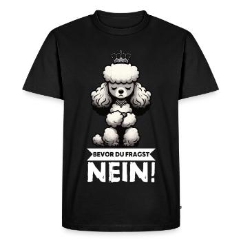 Before you ask Poodle Poodle owner Poodle dog - Men's Premium Organic T-Shirt - black - Front - Nico (187cm)