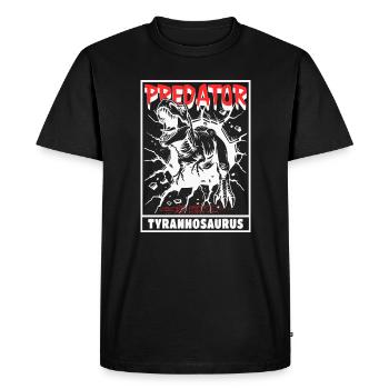 Prédateur - Tyrannosaure - T-shirt Premium bio Homme - noir - Devant - Nico (187cm)