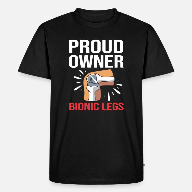 Knie Operation Knie OP - Männer Premium Bio T-Shirt - Schwarz
