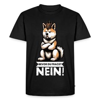 Avant que tu ne demandes, pas d’Akita, AkitaPropriétaire Akitas. - T-shirt Premium bio Homme - noir - Devant - Nico (187cm)