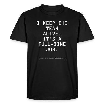 T-shirt sur le thème du druide de DeD - T-shirt Premium bio Homme - noir - Devant - Nico (187cm)