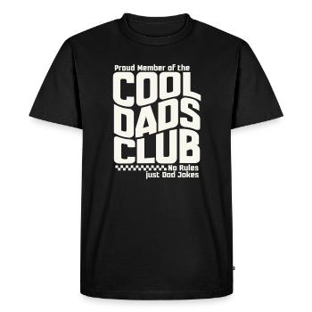 Club des papas cool - Cadeau de la fête des pères des papas - T-shirt Premium bio Homme - noir - Devant - Nico (187cm)