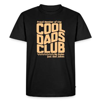 Club des papas cool - Cadeau de la fête des pères des papas - T-shirt Premium bio Homme - noir - Devant - Nico (187cm)