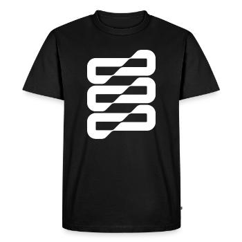 Flowwave Stripes Abstract - Men's Premium Organic T-Shirt - black - Front - Nico (187cm)