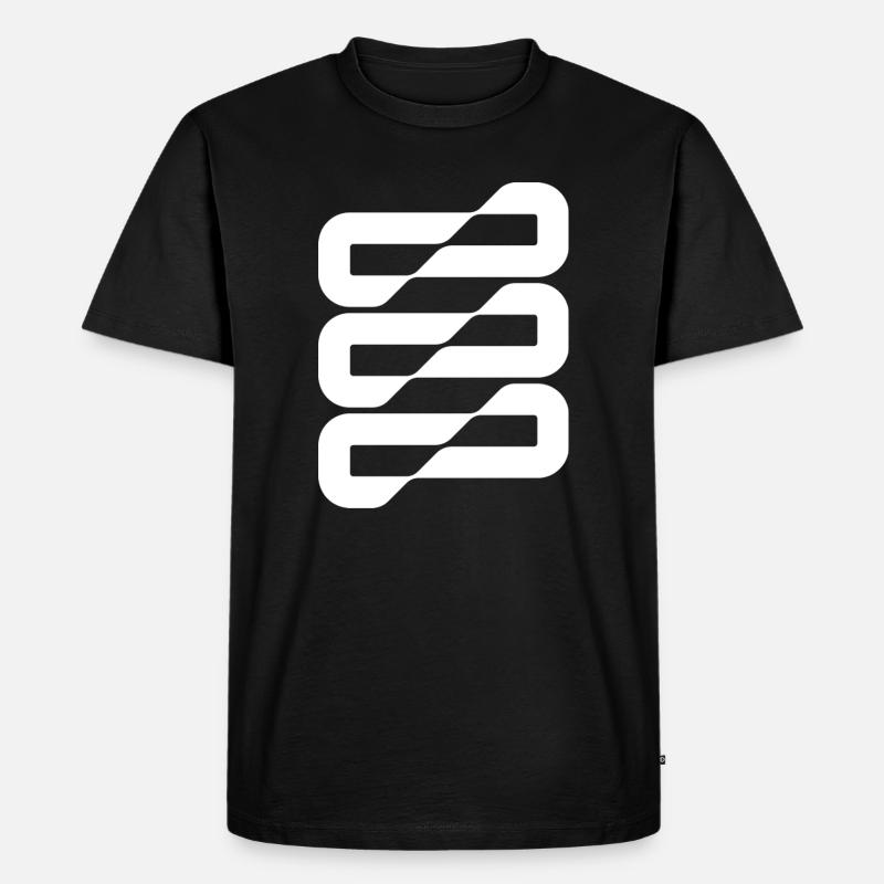 Flowwave-Stripes Abstract - Männer Premium Bio T-Shirt - Schwarz