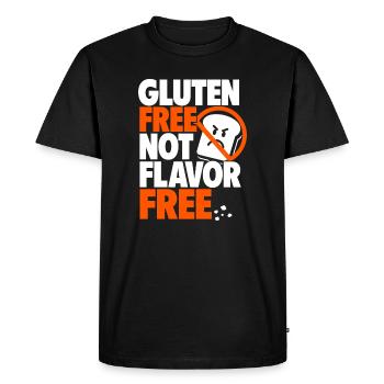 Sans gluten, pas sans arôme - T-shirt Premium bio Homme - noir - Devant - Nico (187cm)