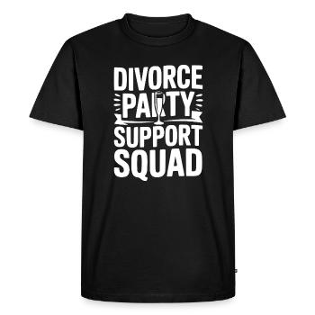 Escouade de soutien aux fêtes de divorce - T-shirt Premium bio Homme - noir - Devant - Nico (187cm)