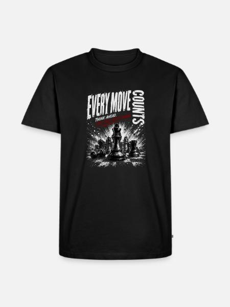 Every Move Counts: Chess Grunge - Men's Premium Organic T-Shirt - black