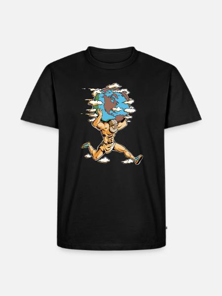 Mythischer Erdtragender Läufer - Männer Premium Bio T-Shirt - Schwarz