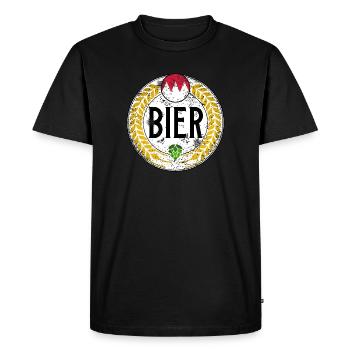 Houblon, Malt & Franconie -Bière- - T-shirt Premium bio Homme - noir - Devant - Nico (187cm)
