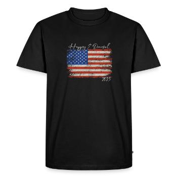 Freedom for All Humanity - Men's Premium Organic T-Shirt - black - Front - Nico (187cm)