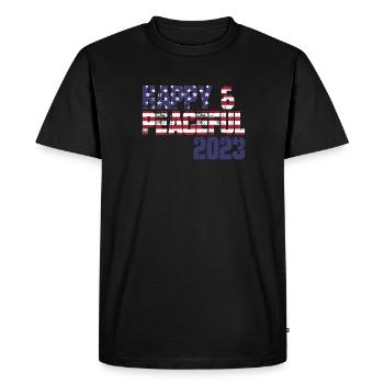Freedom for All Humanity - Men's Premium Organic T-Shirt - black - Front - Nico (187cm)