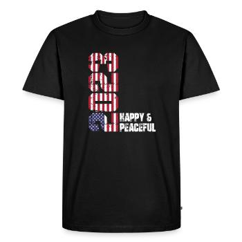 Freedom for All Humanity - Men's Premium Organic T-Shirt - black - Front - Nico (187cm)