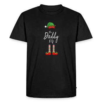 Papa Elf Christmas - Men's Premium Organic T-Shirt - black - Front - Nico (187cm)