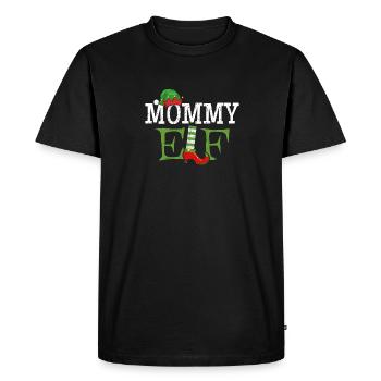 Maman Elfe pour Noël - T-shirt Premium bio Homme - noir - Devant - Nico (187cm)