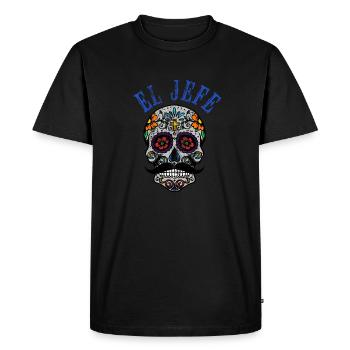 Célébrer la vie et la mort - T-shirt Premium bio Homme - noir - Devant - Nico (187cm)