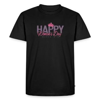 Happy International Women's Day on 8. - Men's Premium Organic T-Shirt - black - Front - Nico (187cm)