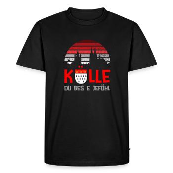 Karneval Kostüm Kölle Alaaf Clown Wappen Dom Köln - Männer Premium Bio T-Shirt - Schwarz - Vorne - Nico (187cm)