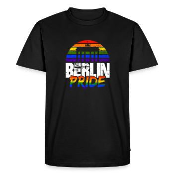 Fierté Berlin - T-shirt Premium bio Homme - noir - Devant - Nico (187cm)
