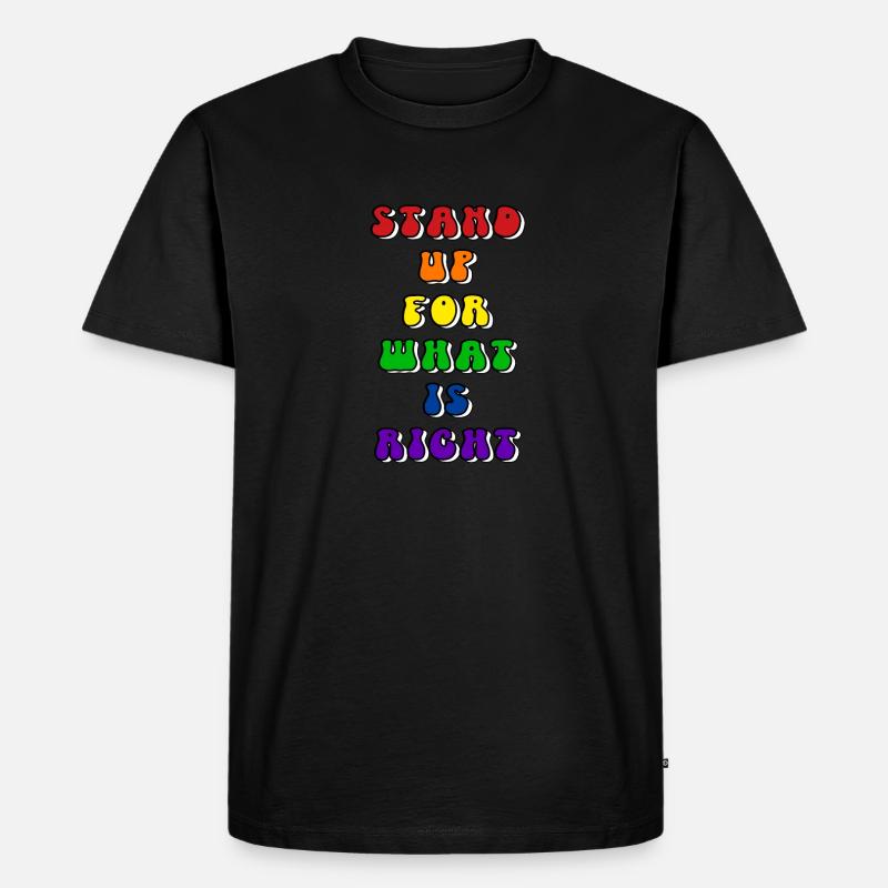 Pride LGBT Statement - Männer Premium Bio T-Shirt - Schwarz