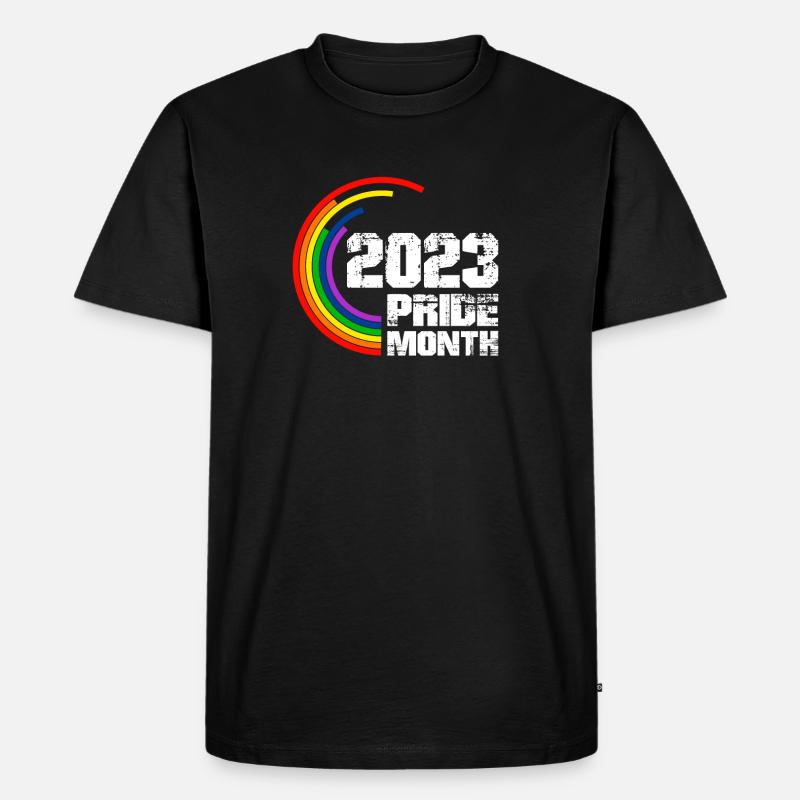 Pride 2023 LGBT Statement - Männer Premium Bio T-Shirt - Schwarz