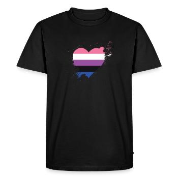 Pride LGBTQ. Aussage - Männer Premium Bio T-Shirt - Schwarz - Vorne - Nico (187cm)