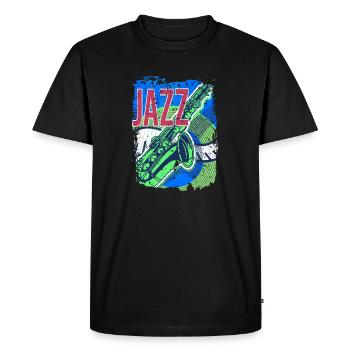 Festival d’improvisation de musique jazz - T-shirt Premium bio Homme - noir - Devant - Nico (187cm)