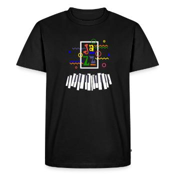 Festival d’improvisation de musique jazz - T-shirt Premium bio Homme - noir - Devant - Nico (187cm)