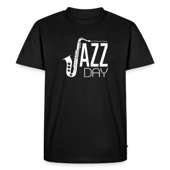 Festival d’improvisation de musique jazz - T-shirt Premium bio Homme - noir - Devant - Nico (187cm)