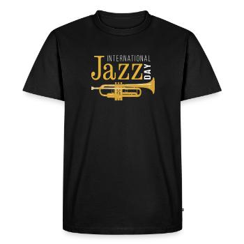 Festival d’improvisation de musique jazz - T-shirt Premium bio Homme - noir - Devant - Nico (187cm)