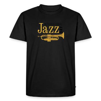 Festival d’improvisation de musique jazz - T-shirt Premium bio Homme - noir - Devant - Nico (187cm)