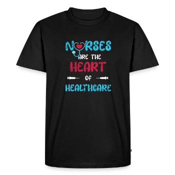 Journée nationale des infirmières. - T-shirt Premium bio Homme - noir - Devant - Nico (187cm)
