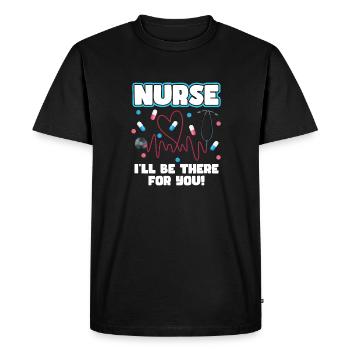 Journée nationale des infirmières. - T-shirt Premium bio Homme - noir - Devant - Nico (187cm)