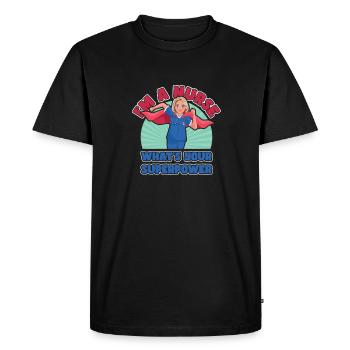 Journée nationale des infirmières. - T-shirt Premium bio Homme - noir - Devant - Nico (187cm)