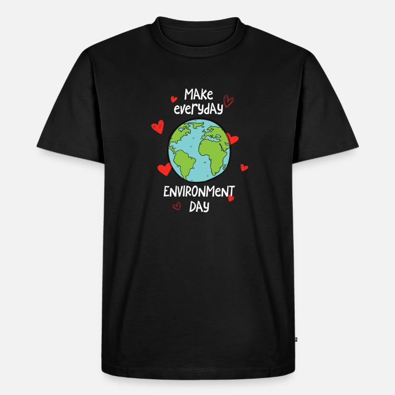 Make everyday environment day - Männer Premium Bio T-Shirt - Schwarz