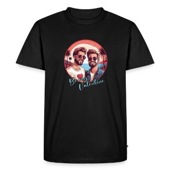 Idée de Saint-Valentin gay LGBT pour les gays - T-shirt Premium bio Homme - noir - Devant - Nico (187cm)