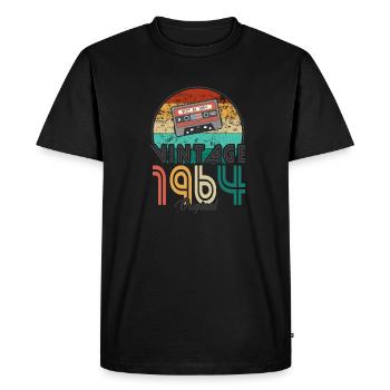 60e anniversaire 2024 Célébration meilleur de l’année 1964 - T-shirt Premium bio Homme - noir - Devant - Nico (187cm)