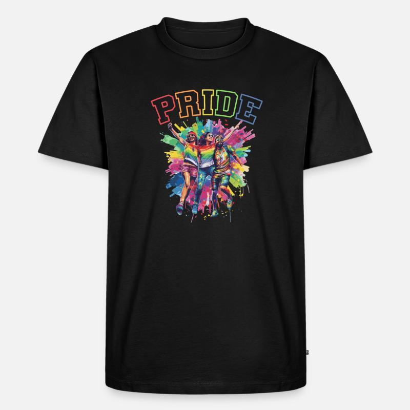 Rainbow Connection Embrace, Happy Pride - Männer Premium Bio T-Shirt - Schwarz