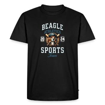 Baseball 2024 Beagle Sport - Unique Beagle - T-shirt Premium bio Homme - noir - Devant - Nico (187cm)