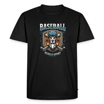 Baseball 2024 Beagle Sport - Unique Beagle - T-shirt Premium bio Homme - noir - Devant - Nico (187cm)