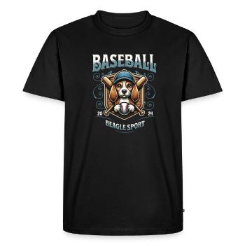 Baseball 2024 Beagle Sport - Unique Beagle - T-shirt Premium bio Homme - noir - Devant - Nico (187cm)