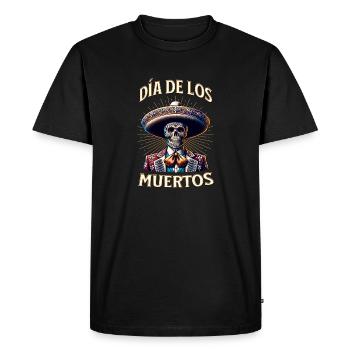 Dia de los Muertos Colorful - Men's Premium Organic T-Shirt - black - Front - Nico (187cm)