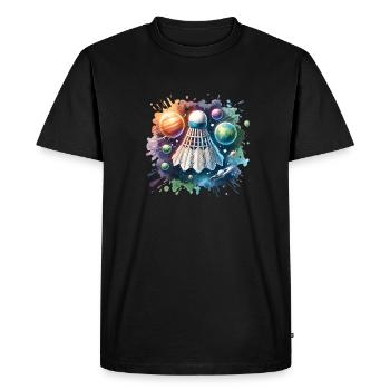 Design de badminton cool - T-shirt Premium bio Homme - noir - Devant - Nico (187cm)