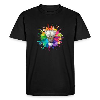 Design de badminton cool - T-shirt Premium bio Homme - noir - Devant - Nico (187cm)