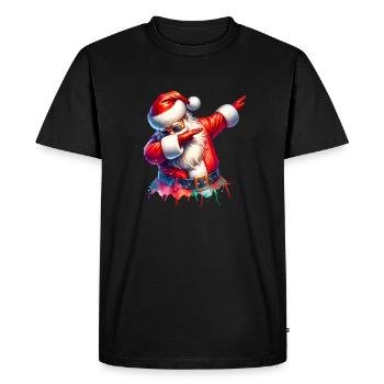 Ho Ho Ho Joyeux Noël, Équipe du Père Noël - T-shirt Premium bio Homme - noir - Devant - Nico (187cm)