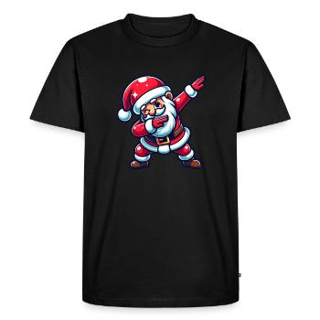 Ho Ho Ho Joyeux Noël, Équipe du Père Noël - T-shirt Premium bio Homme - noir - Devant - Nico (187cm)