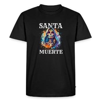 Santa Muerte pour le carnaval, Halloween et le Día de - T-shirt Premium bio Homme - noir - Devant - Nico (187cm)