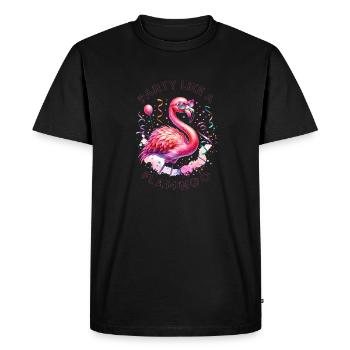 Kölle Alaaf Party like a flamingo atmosphere - Men's Premium Organic T-Shirt - black - Front - Nico (187cm)