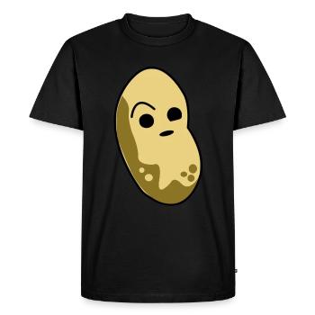 Le pommes de terre critique - T-shirt Premium bio Homme - noir - Devant - Nico (187cm)
